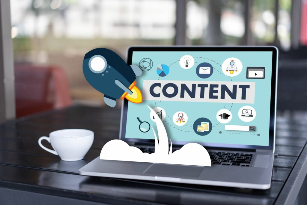 content on a computer screen